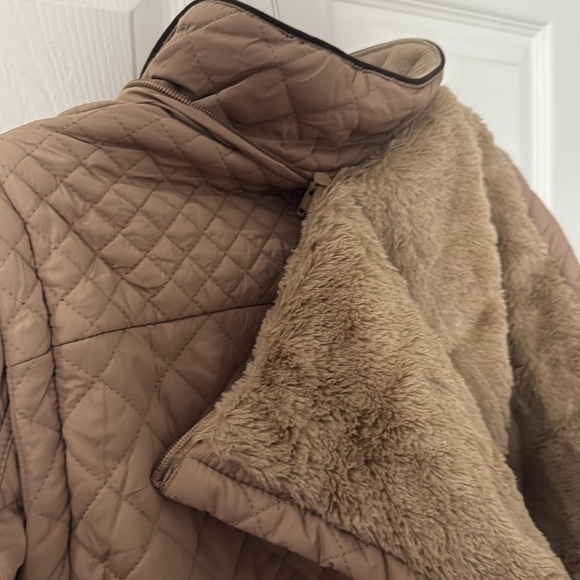 London retro large Beige Jacket removable hood and sleeves converts vest large - Picture 6 of 7